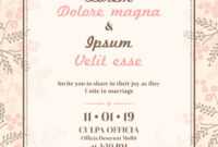 Wedding Invitation Card Template regarding Invitation Cards Templates For Marriage