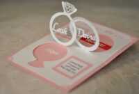 Wedding Invitation Linked Rings Pop Up Card Template regarding Wedding Pop Up Card Template Free