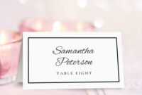 Wedding Place Card Template | Free Download | Hands In The Attic with regard to Place Card Size Template