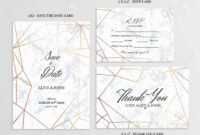 Wedding Set. Save The Date, Thank You And R.s.v.p. Cards Template.. for Template For Rsvp Cards For Wedding