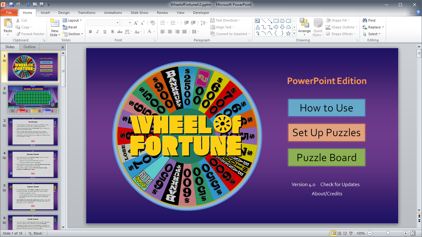 Wheel Of Fortune For Powerpoint - Gamestim For Wheel Of Fortune Powerpoint Template