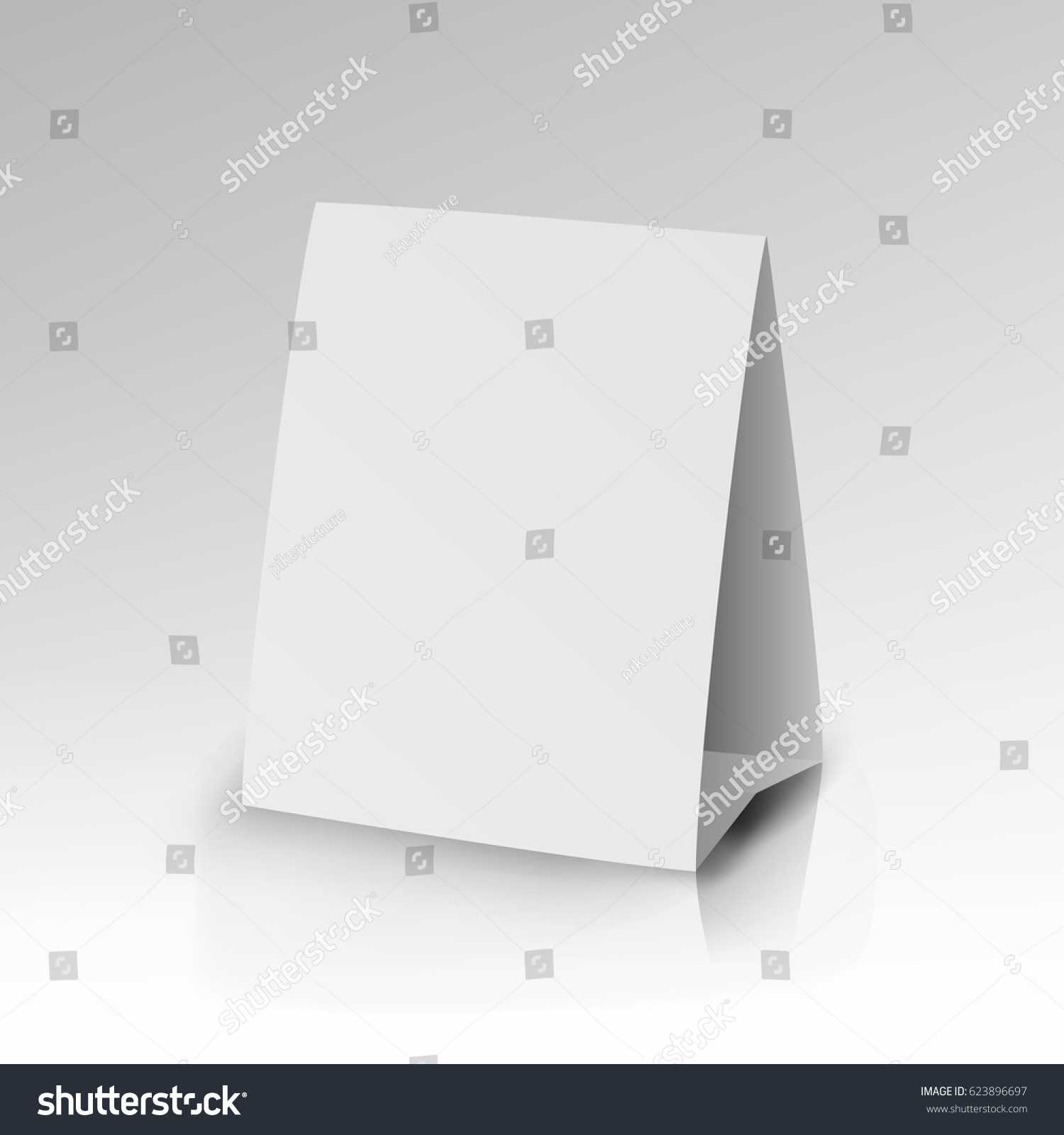 White Paper Stand Table Tag Flyer Stock Vector (Royalty Free Inside Card Stand Template