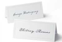 White Pearl Border Printable Place Cards throughout Imprintable Place Cards Template