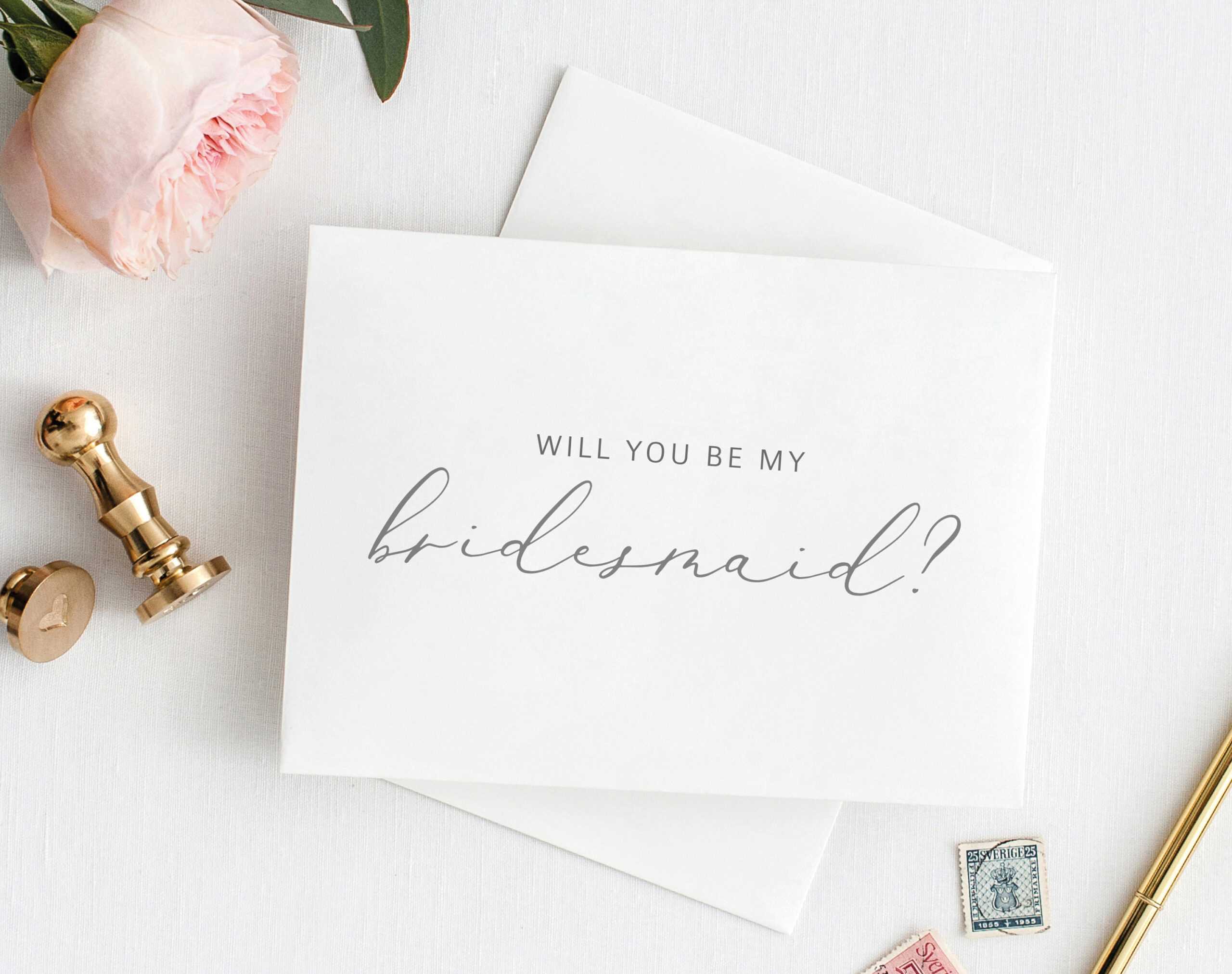 Will You Be My Bridesmaid Card, Printable Bridesmaid Card With Will You Be My Bridesmaid Card Template