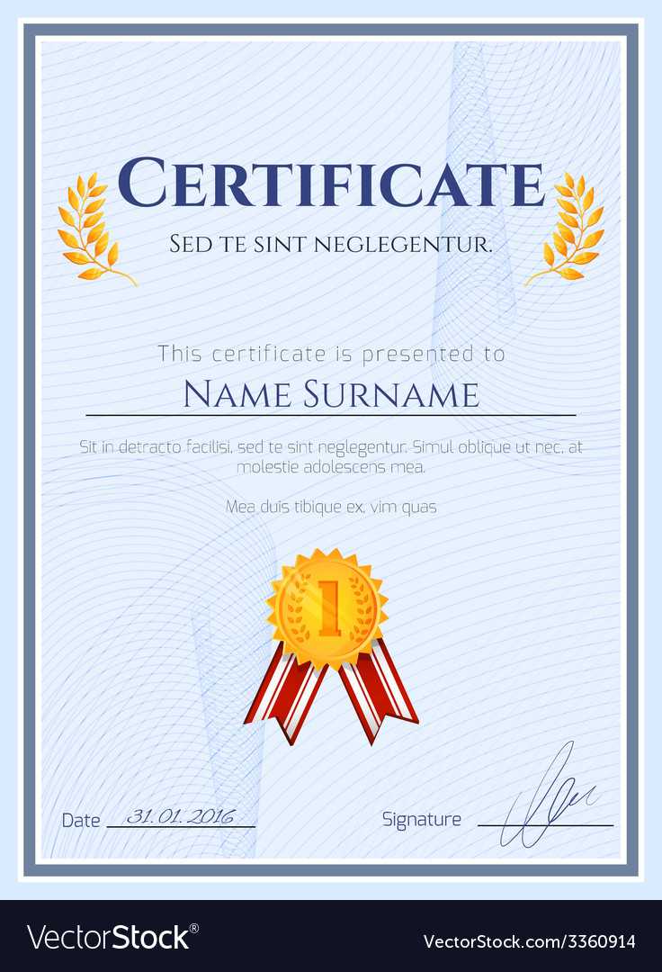 Winner Certificate With Seal For Winner Certificate Template